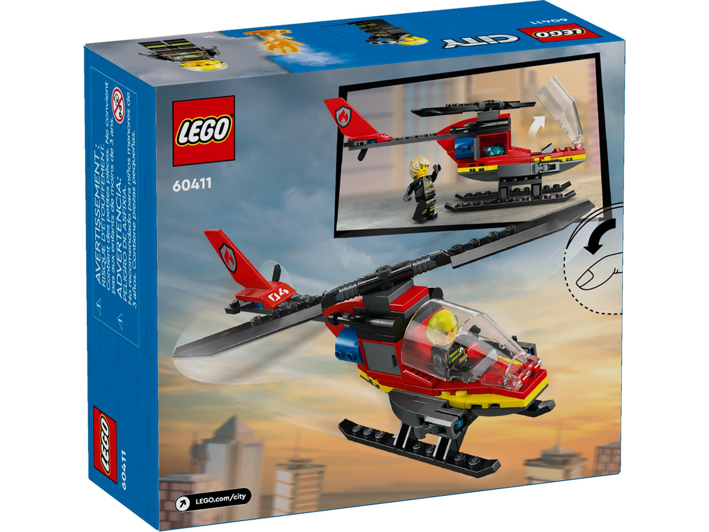 LEGO City Fire Rescue Helicopter (60411)