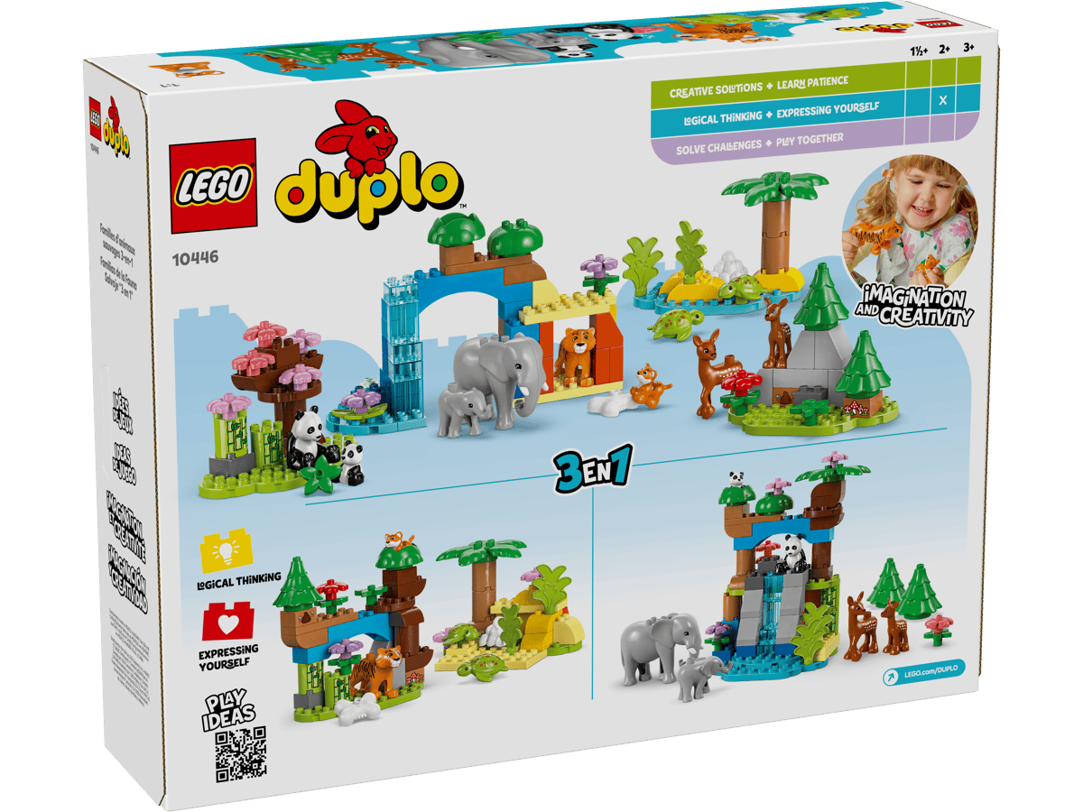 LEGO DUPLO Town 3 in 1 Wild Animals Families (10446)