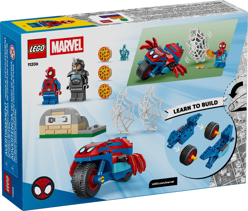 LEGO Spidey on his Motorcycle vs. Rhino (11206)