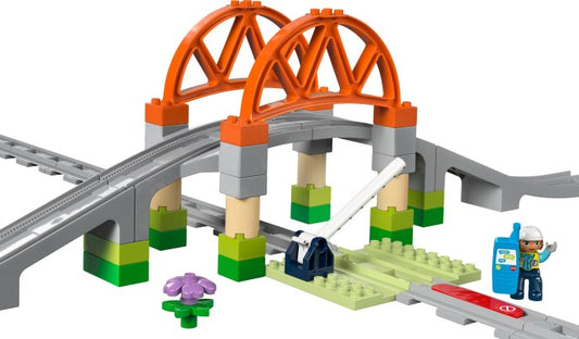 LEGO DUPLO Town Train Bridge and Tracks Expansion Set (10426)
