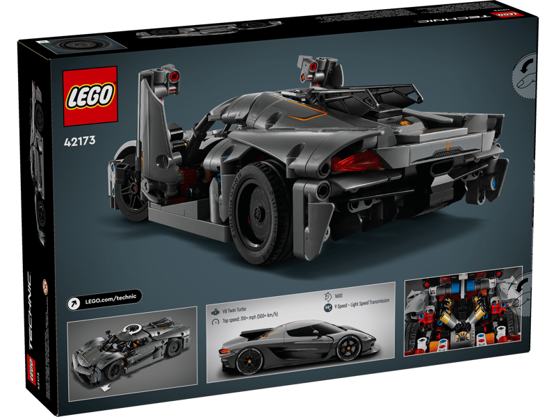 LEGO Technic Koenigsegg Jesko absolut grey hypercar (42173)