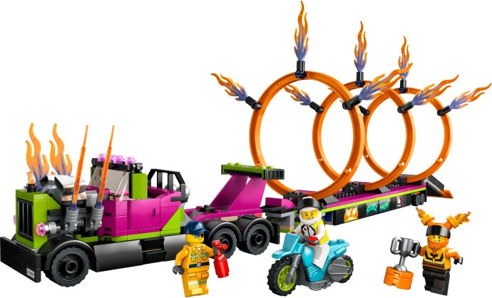 LEGO City Stuntz Stunt Truck and Ring of Fire Challenge (60357)