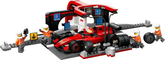 LEGO City F1 Pit Stop & Pit Crew with Ferrari Car Set (60443)