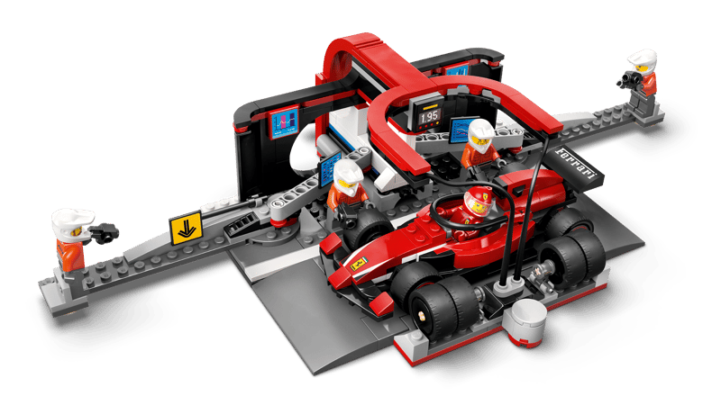 LEGO City F1 Pit Stop & Pit Crew with Ferrari Car Set (60443)