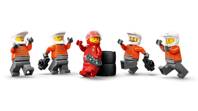 LEGO City F1 Pit Stop & Pit Crew with Ferrari Car Set (60443)