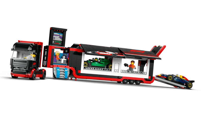 LEGO City F1 Truck with RB20 & AMR24 F1 Cars (60445)
