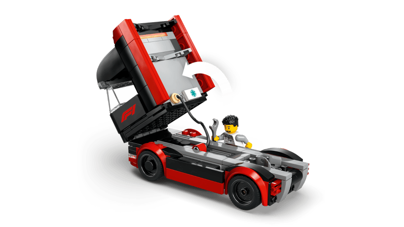 LEGO City F1 Truck with RB20 & AMR24 F1 Cars (60445)