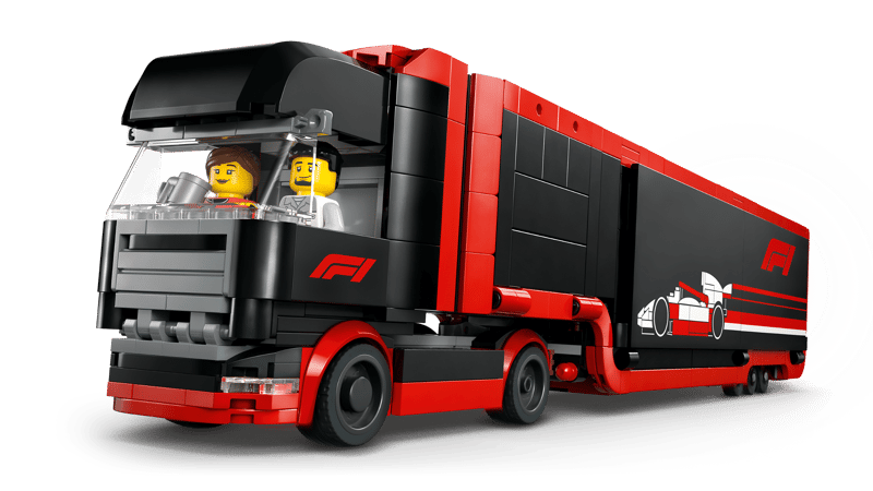 LEGO City F1 Truck with RB20 & AMR24 F1 Cars (60445)