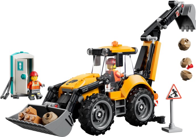 LEGO City Yellow Backhoe Loader (60480)