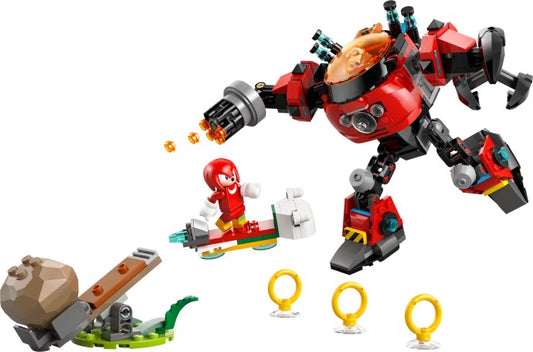 LEGO Sonic Knuckles vs. Dr. Eggman Egg Crusher Mech (77005)
