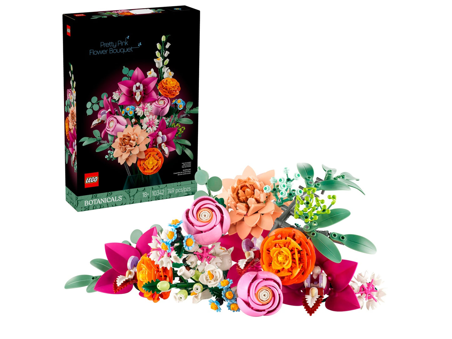 LEGO Botanicals Pretty Pink Flower Bouquet (10342)
