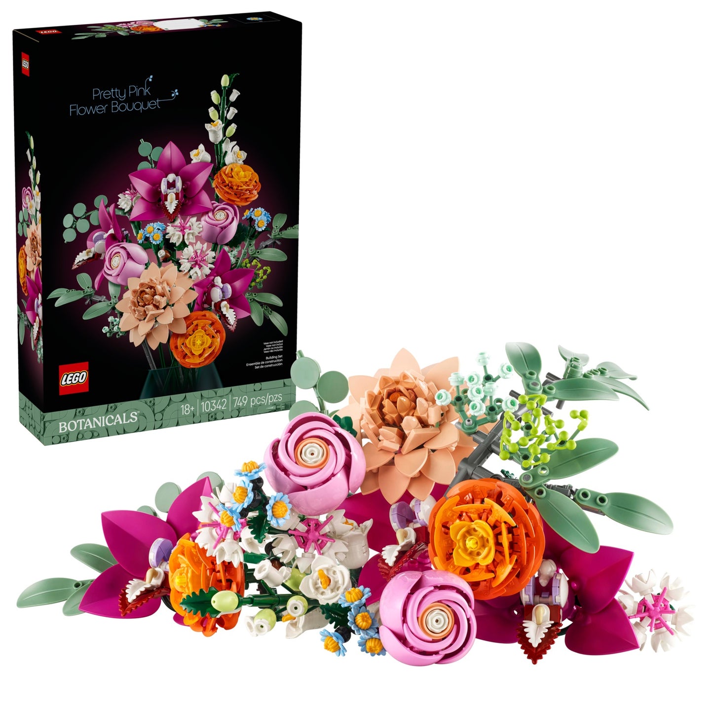 LEGO Botanicals Pretty Pink Flower Bouquet (10342)