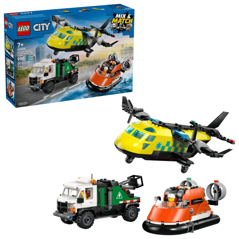LEGO City Airplane, Service Truck & Helicopter (60505)