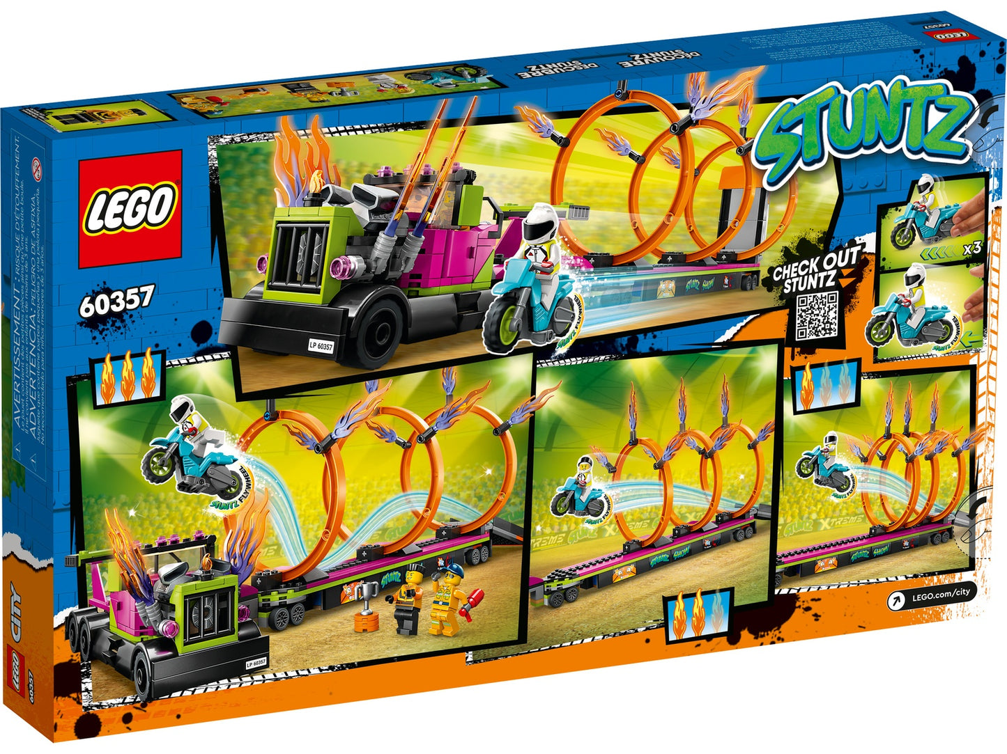LEGO City Stuntz Stunt Truck and Ring of Fire Challenge (60357)