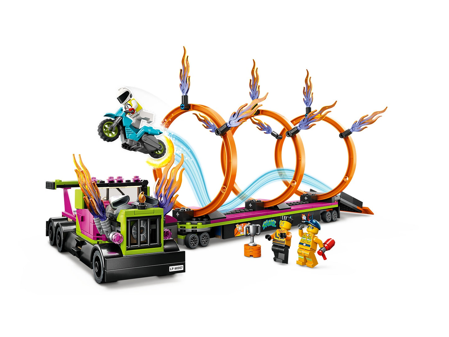 LEGO City Stuntz Stunt Truck and Ring of Fire Challenge (60357)