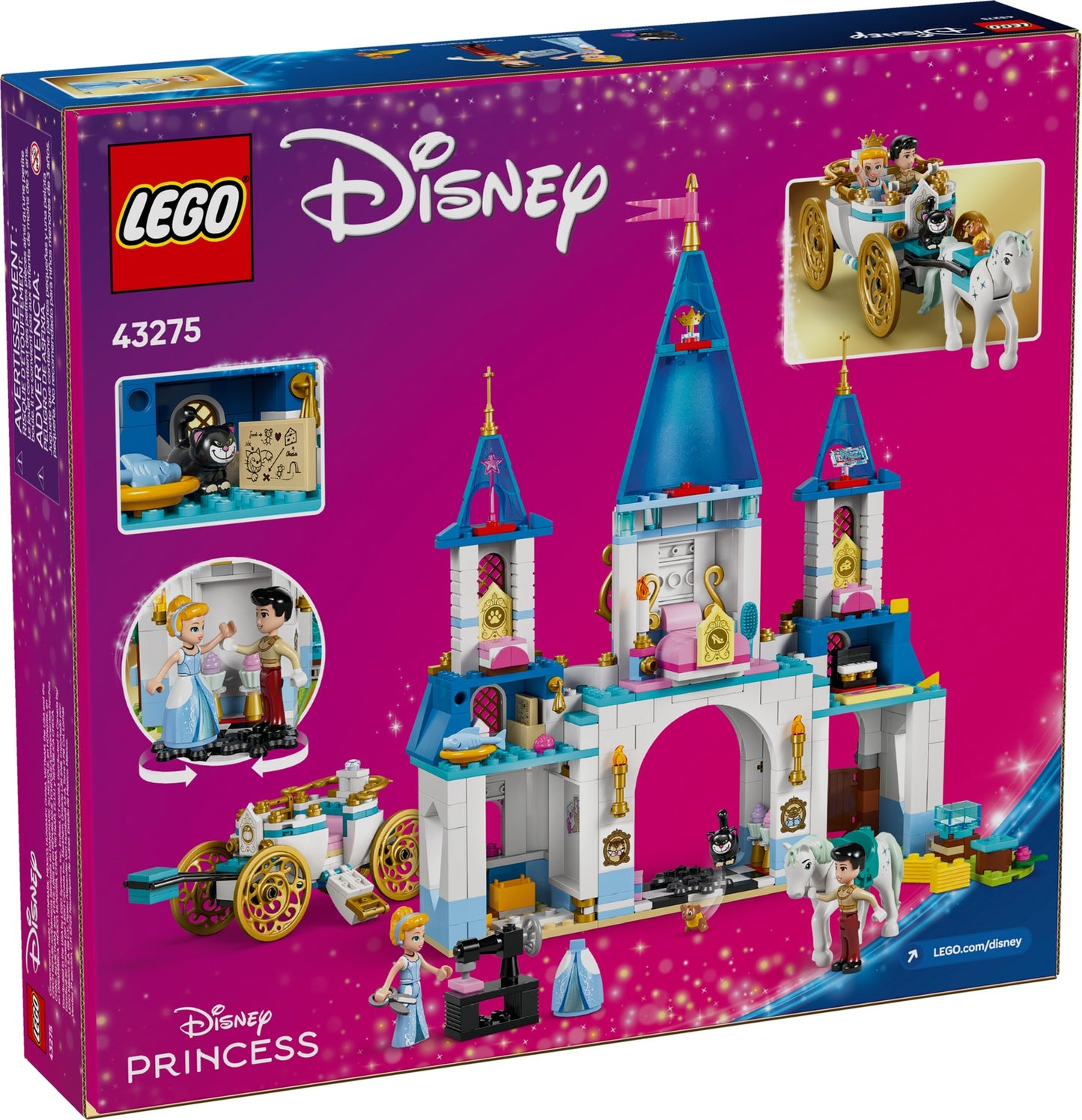 LEGO Disney Princess Cinderella's Castle and Horse Carriage (43275)