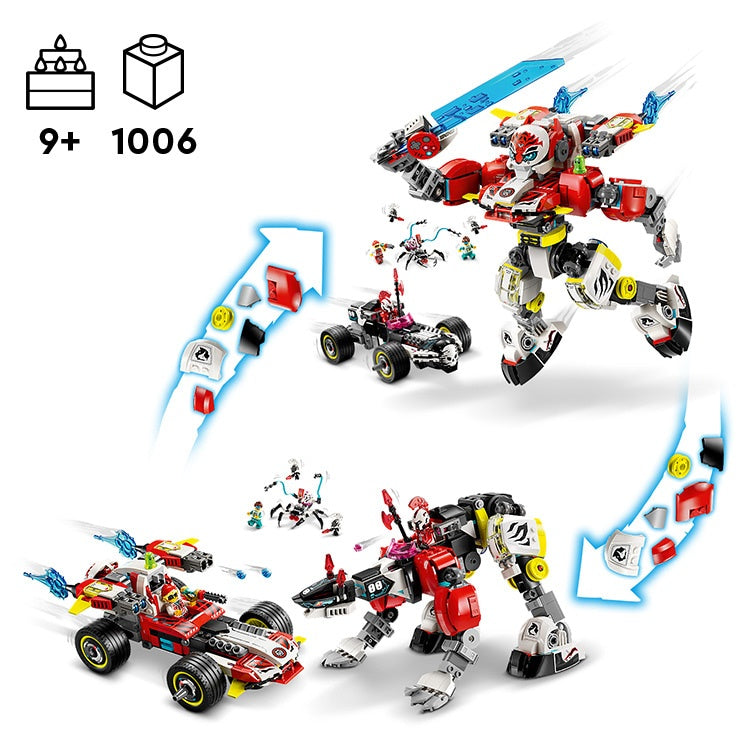 LEGO DreamZzz Cooper's Tiger Mech and Zero's Hot Rod Car (71497)
