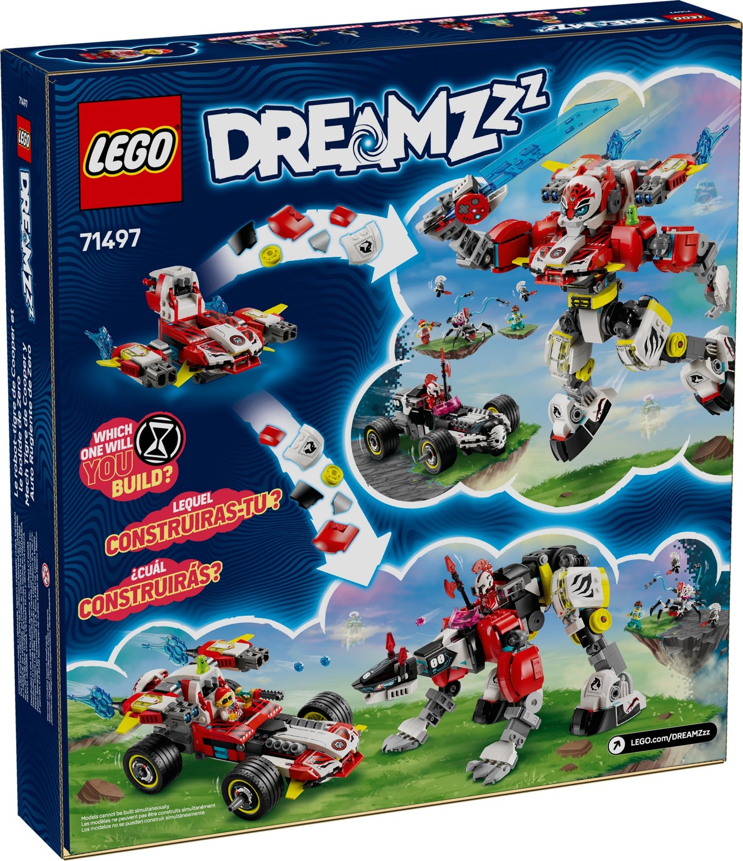 LEGO DreamZzz Cooper's Tiger Mech and Zero's Hot Rod Car (71497)