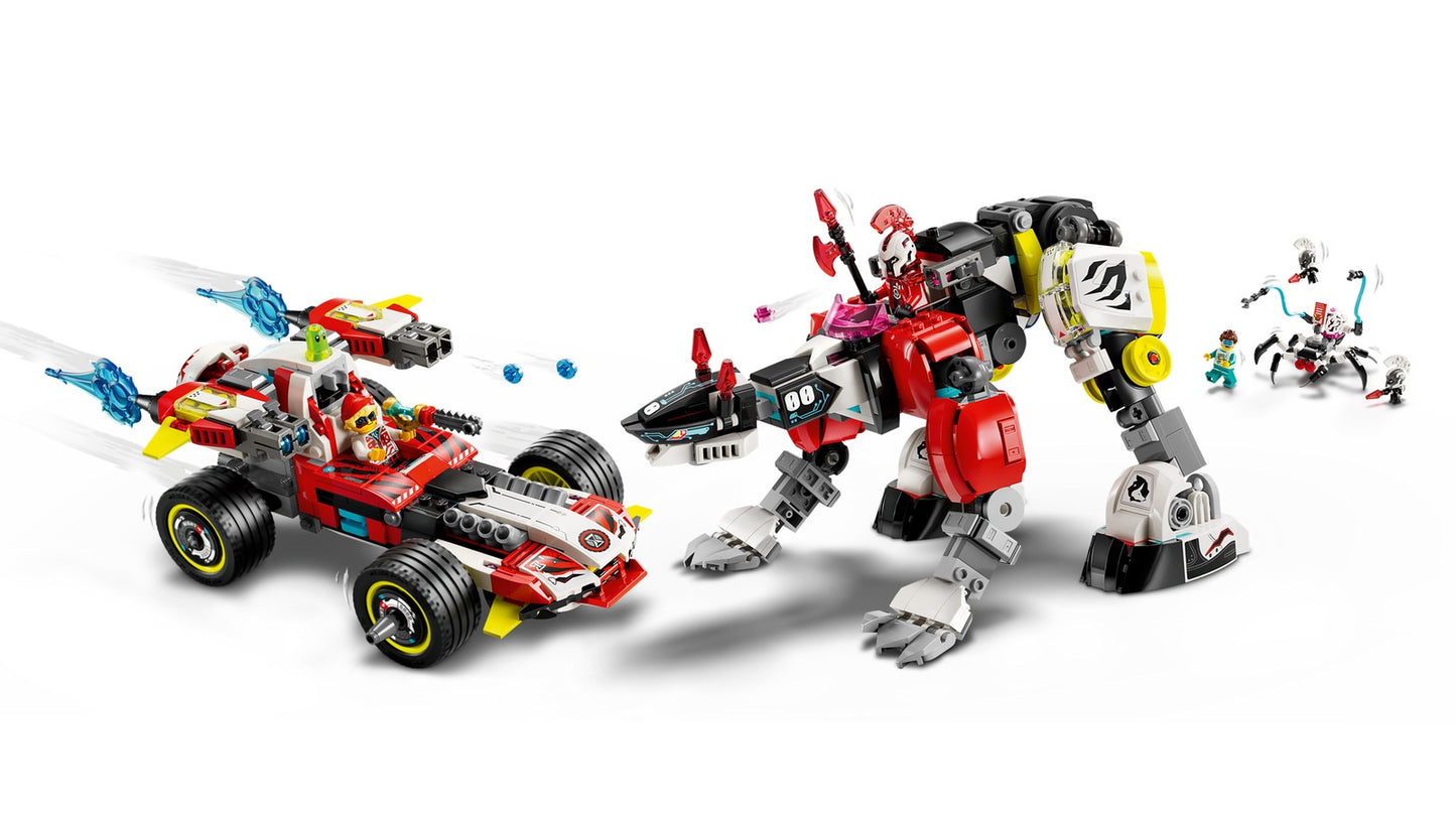 LEGO DreamZzz Cooper's Tiger Mech and Zero's Hot Rod Car (71497)