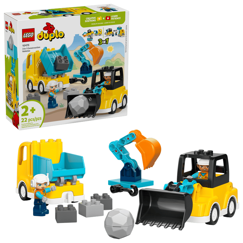 LEGO DUPLO Town 3 in 1 Construction Vehicles (10475)