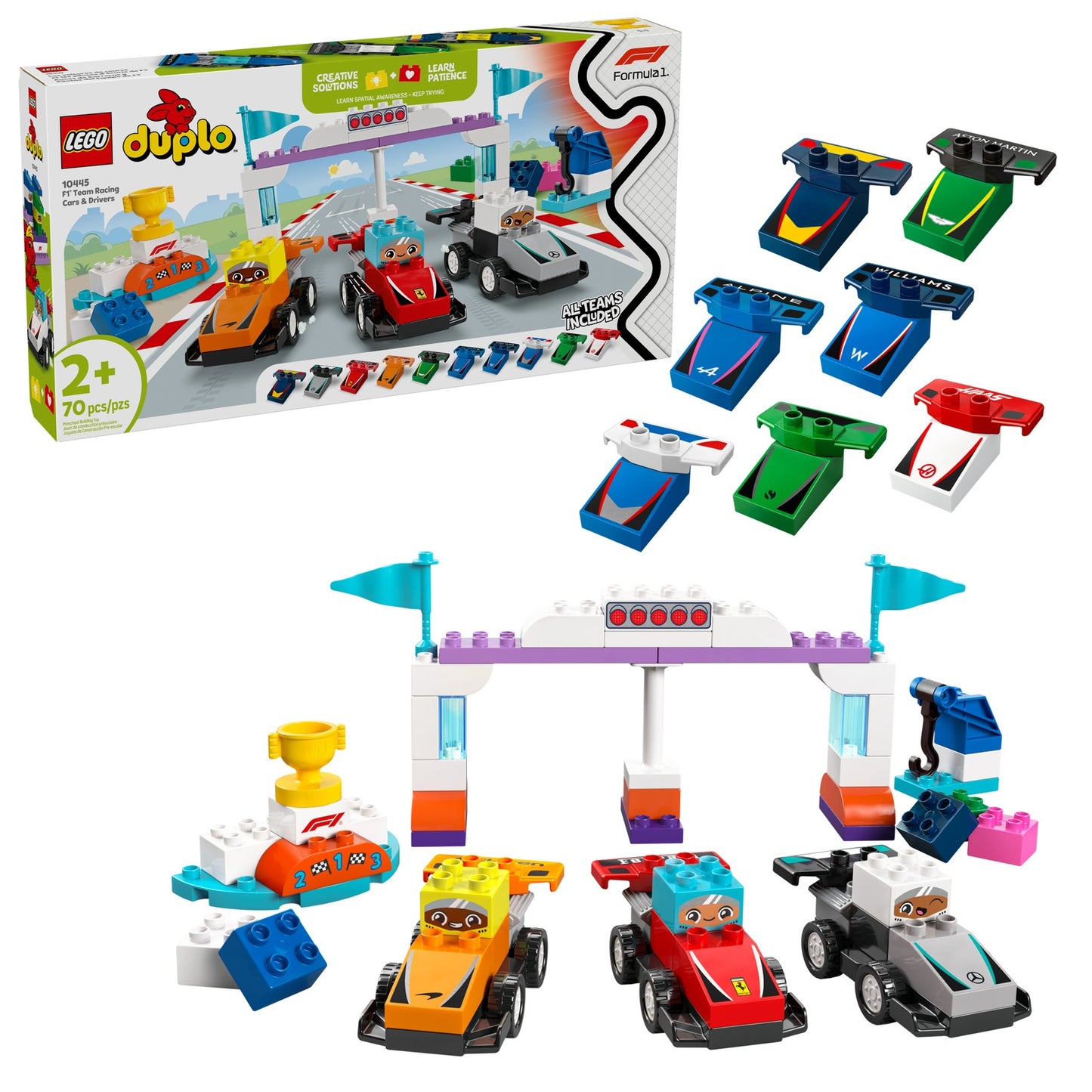 LEGO DUPLO Town F1 Team Race Cars and Drivers (10445)