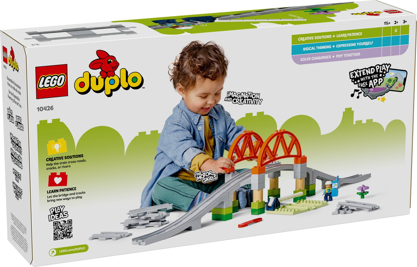 LEGO DUPLO Town Train Bridge and Tracks Expansion Set (10426)