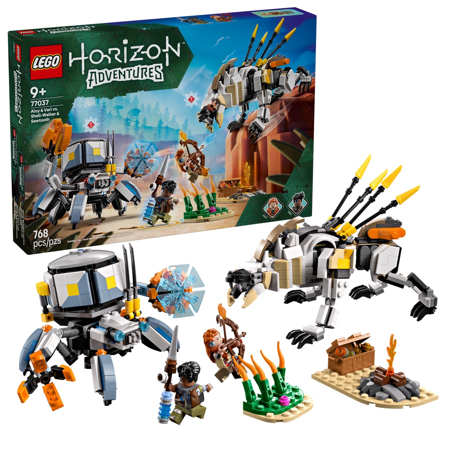 LEGO Horizon Aloy and Varl vs. Shell-Walker and Sawtooth (77037)