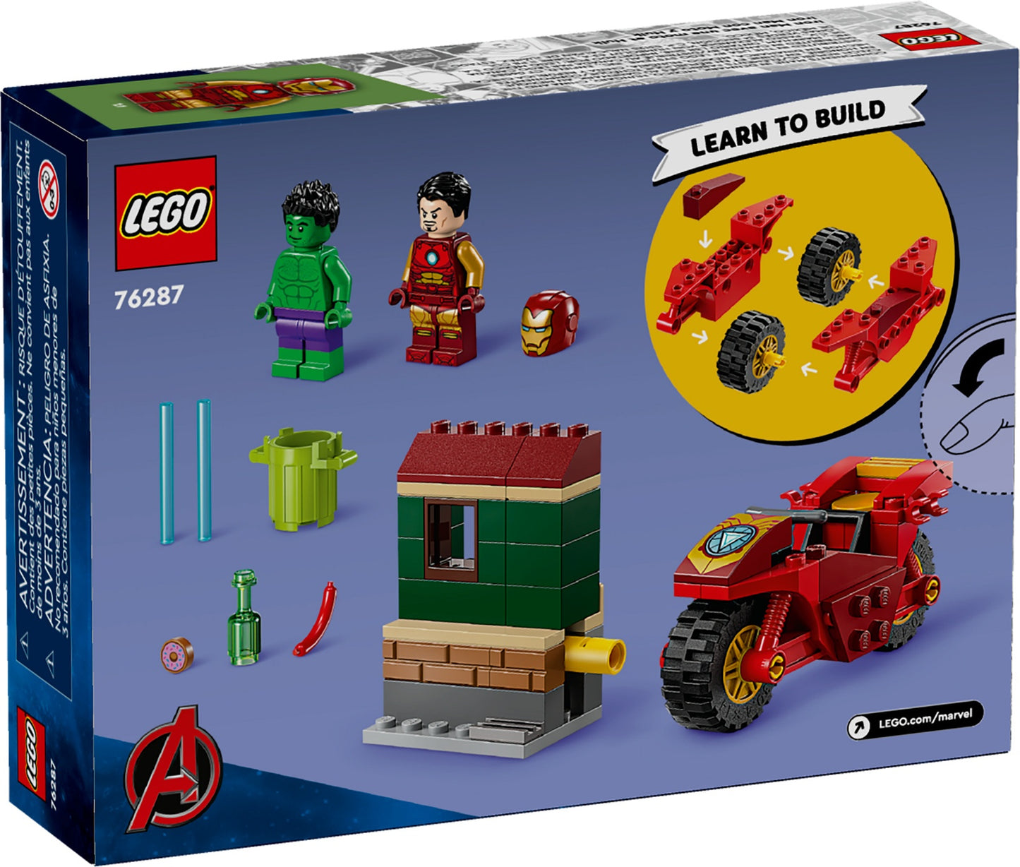 LEGO Marvel Iron Man with Bike and The Hulk (76287)