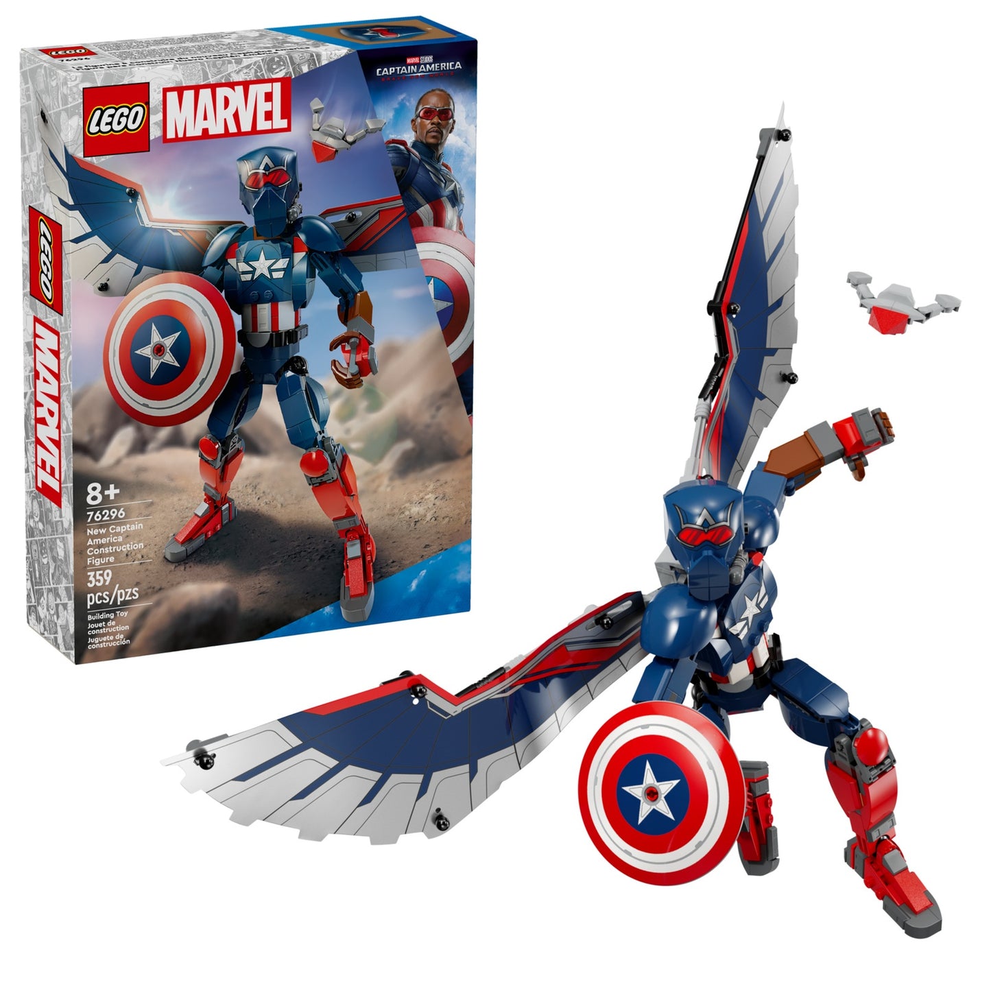 LEGO Marvel Sam Wilson Captain America Buildable Figure (76296)