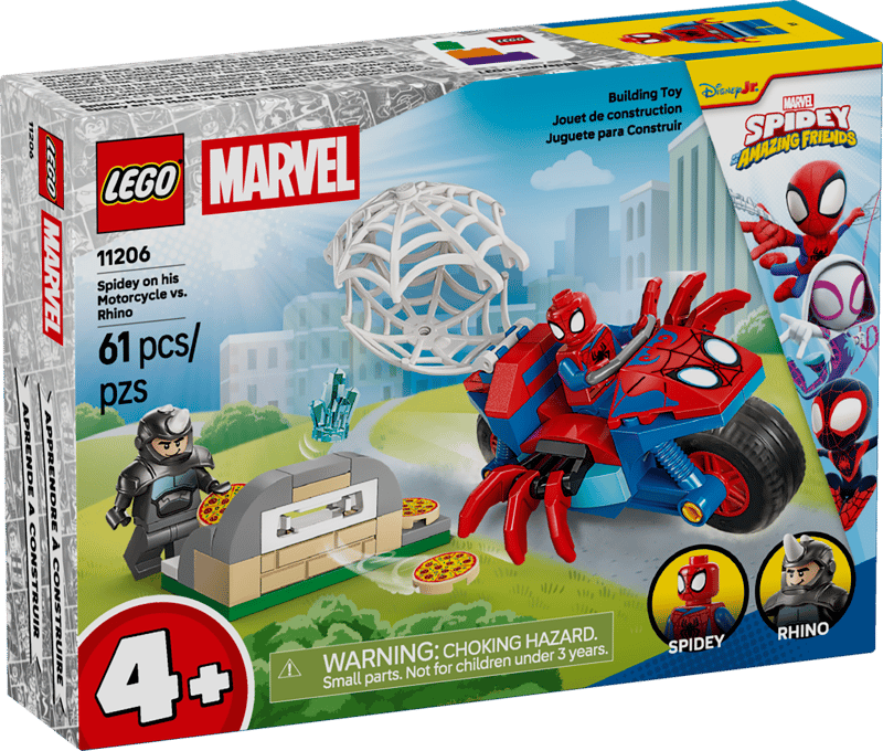 LEGO Spidey on his Motorcycle vs. Rhino (11206)