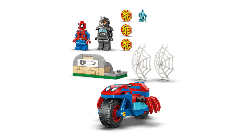 LEGO Spidey on his Motorcycle vs. Rhino (11206)