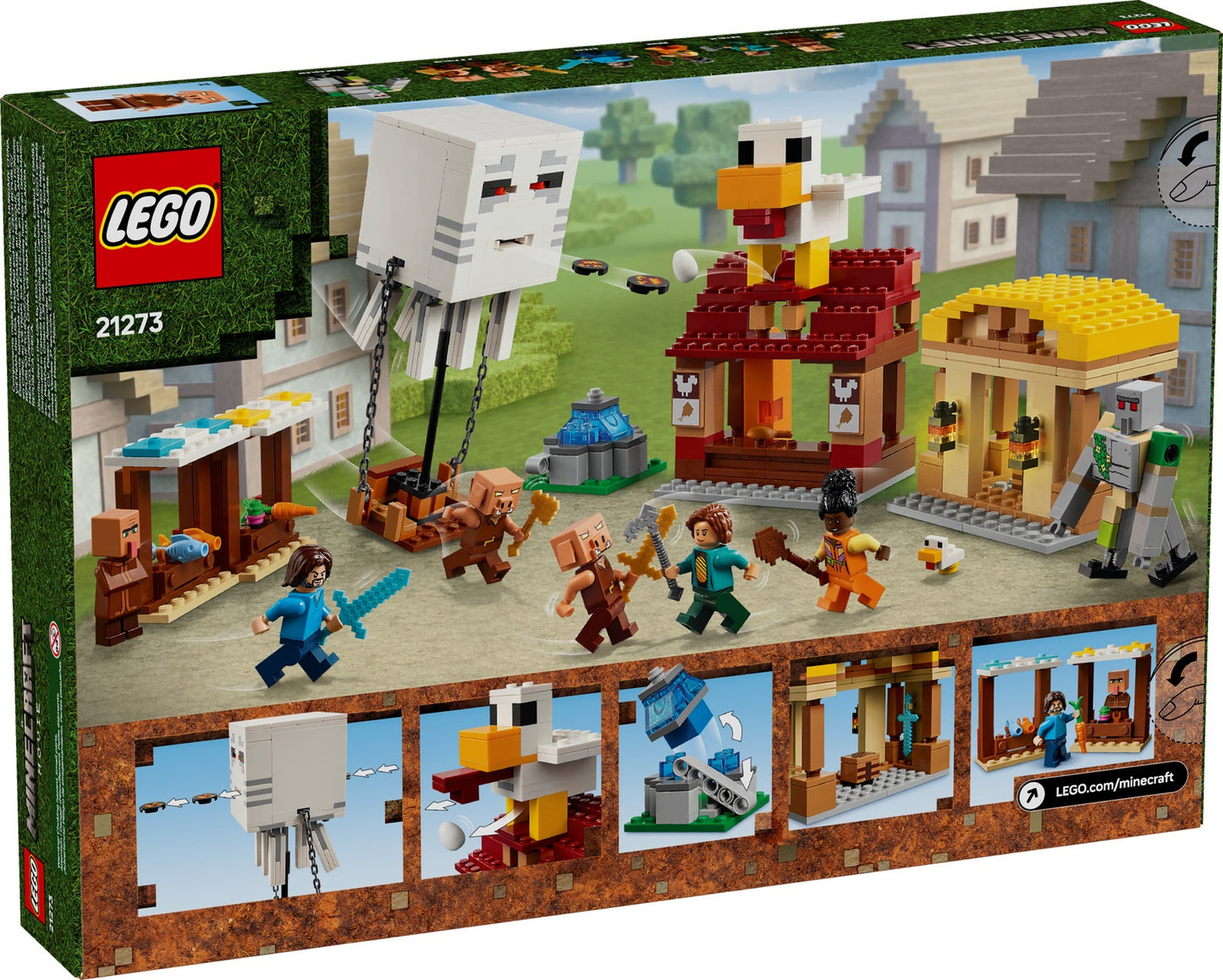 LEGO Minecraft The Ghast Balloon Village Attack (21273)