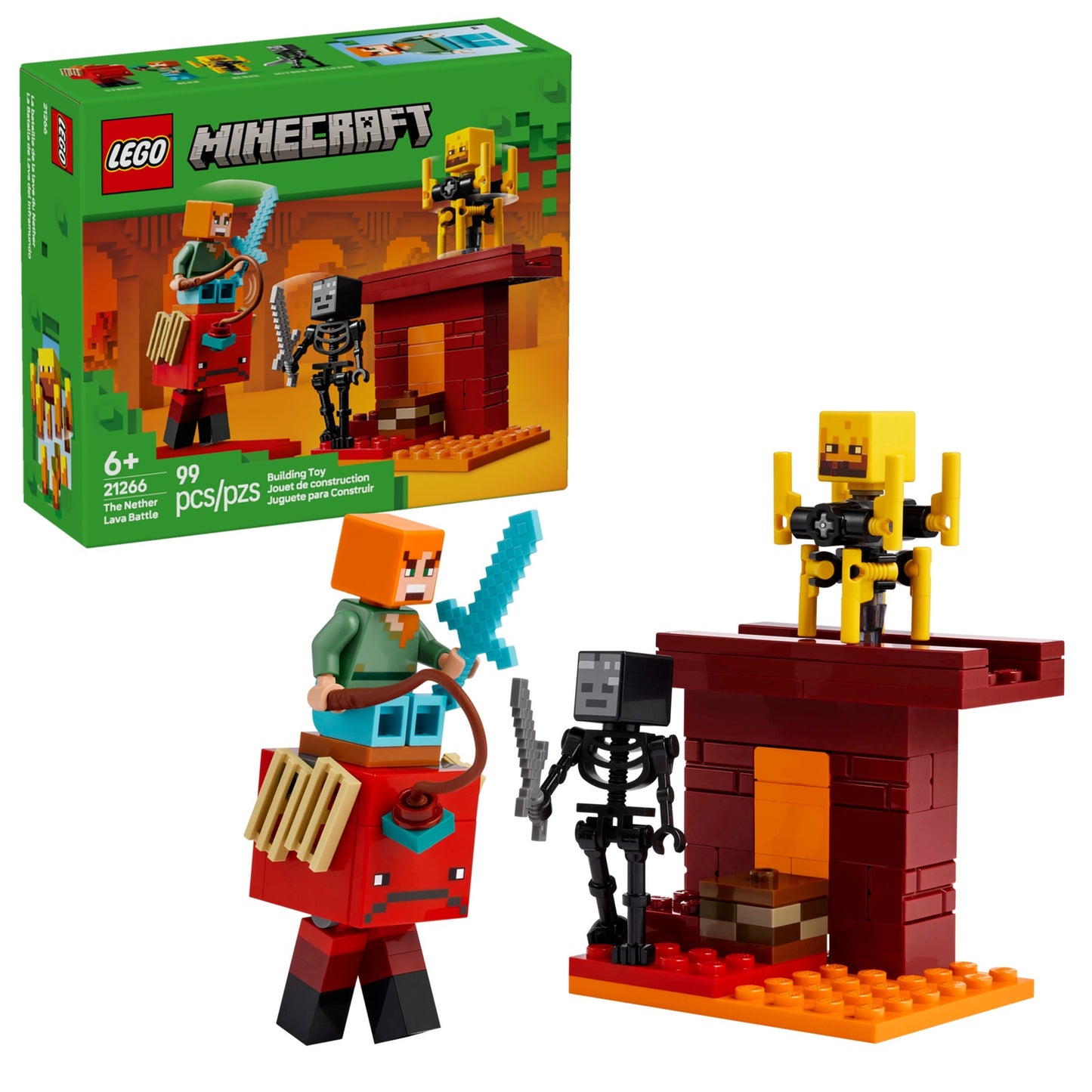 LEGO Minecraft The Nether Lava Battle Set (21266)