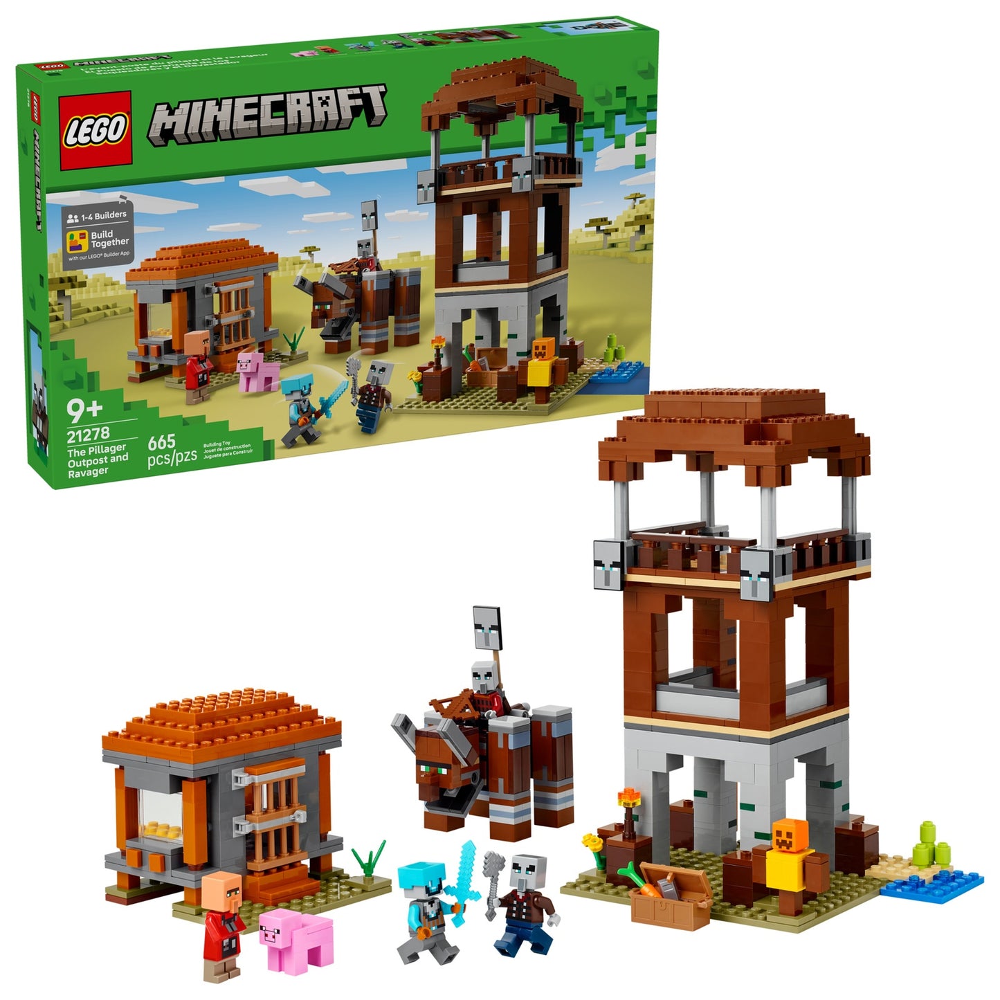 LEGO Minecraft The Pillager Outpost and Ravager (21278)
