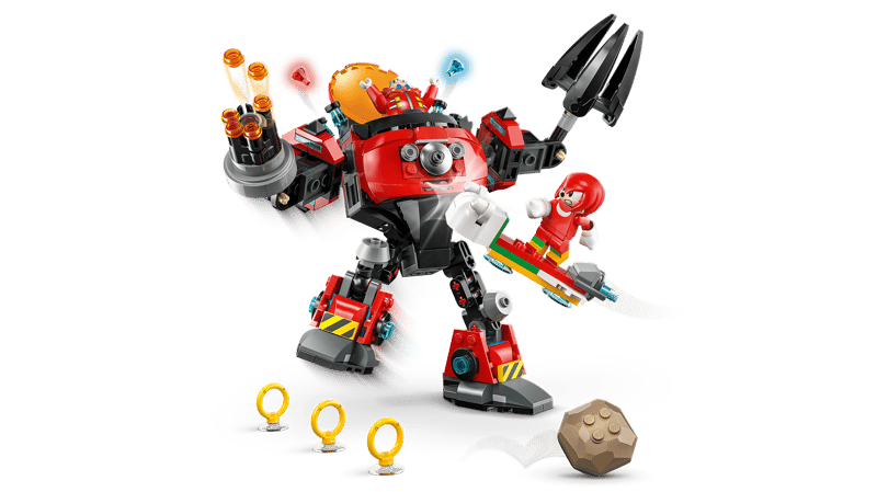LEGO Sonic Knuckles vs. Dr. Eggman Egg Crusher Mech (77005)