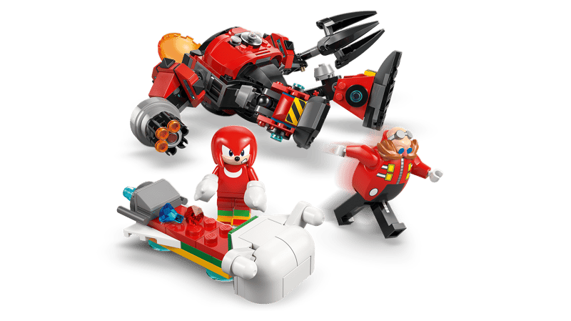 LEGO Sonic Knuckles vs. Dr. Eggman Egg Crusher Mech (77005)
