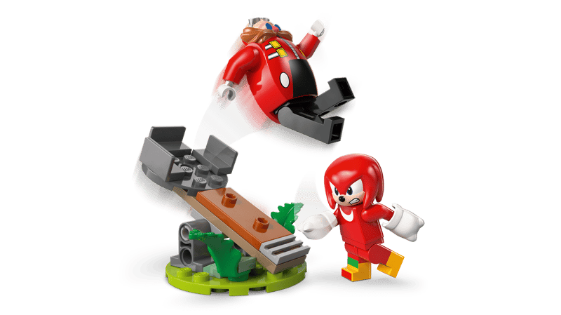 LEGO Sonic Knuckles vs. Dr. Eggman Egg Crusher Mech (77005)