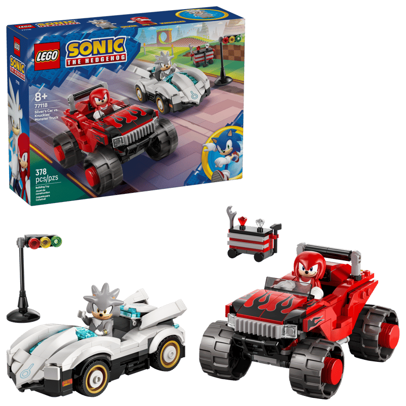 LEGO Silver's Car vs. Knuckles' Monster Truck (77118)