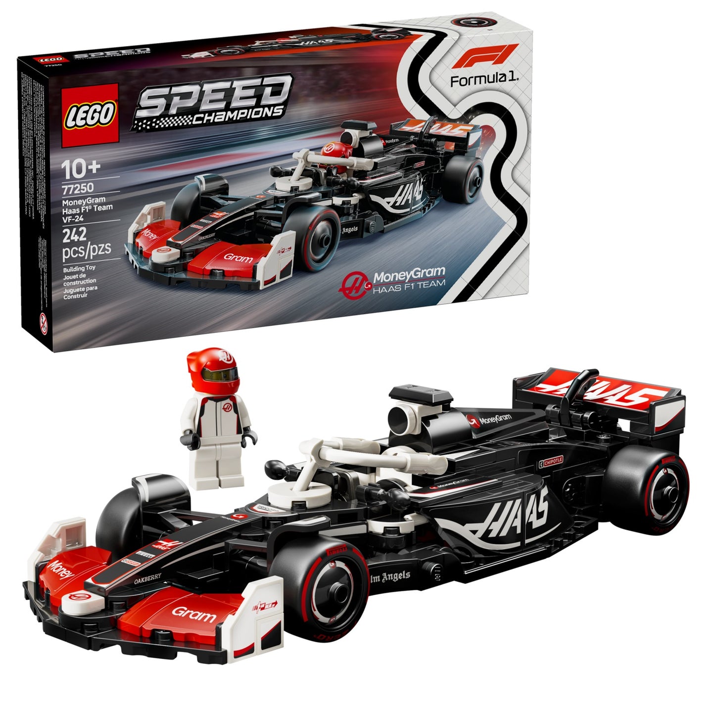 LEGO Speed Champions MoneyGram Haas F1 Team VF-24 Race Car (77250)