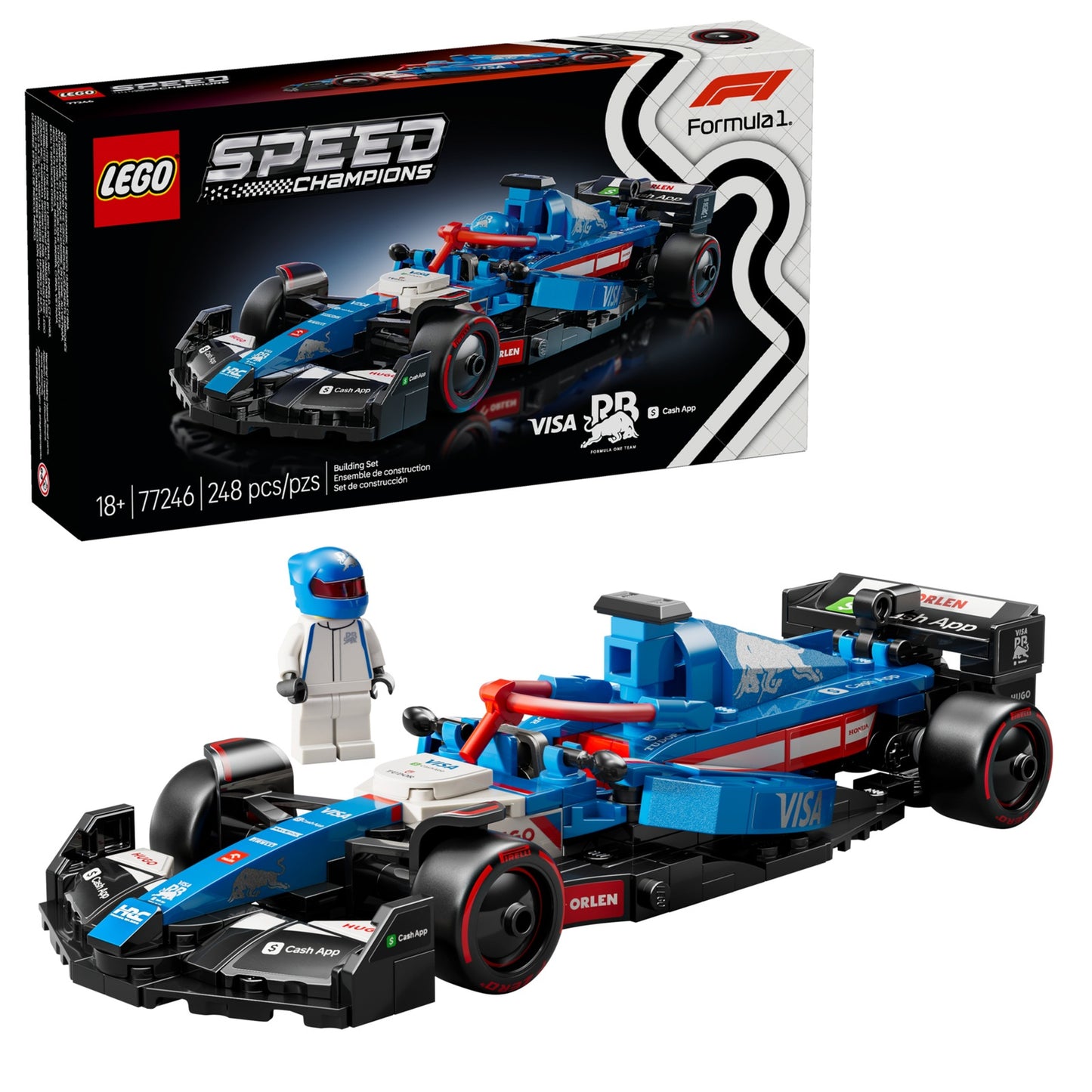 LEGO Speed Champions Visa Cash App RB VCARB 01 F1 Race Car (77246)